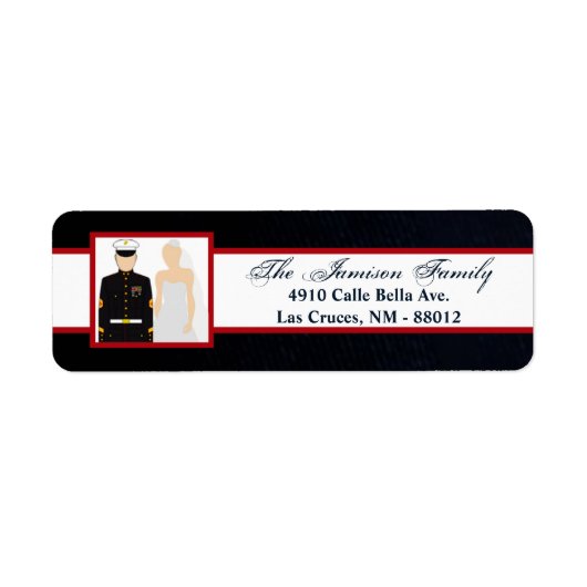 .75"x2.25" Rücksendeadresse Label Marine Uniform (Vorne)