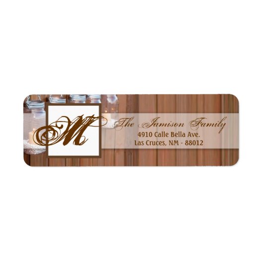.75"x2.25" Rücksendeadresse Label Mason Jar Candle (Vorne)