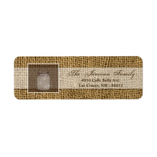 .75"x2.25" Rücksendeadresse Label Mason Jar String (Vorne)