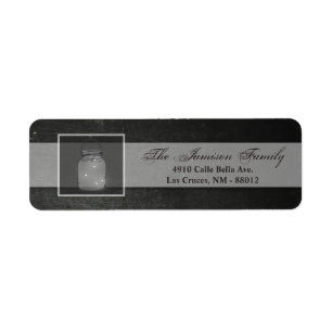 .75"x2.25" Rücksendeadresse Label Mason Jar String