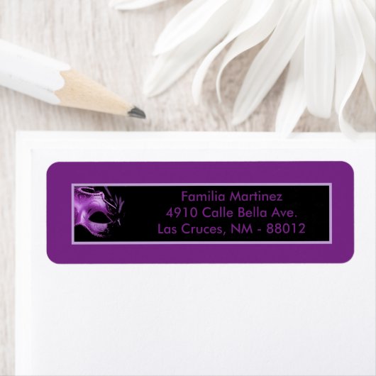 .75"x2.25" Rücksendeadresse Label Mis XV Lila (Insitu)