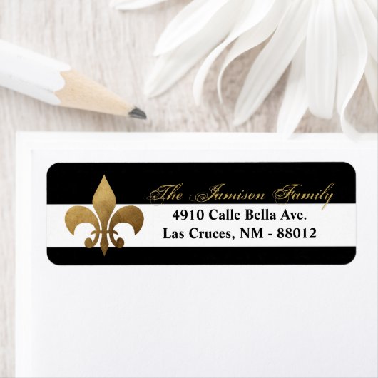 .75"x2.25" Rücksendeadresse Label Moderner Streife (Insitu)