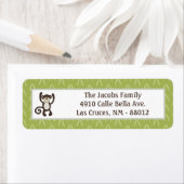 .75"x2.25" Rücksendeadresse Label Monkey Time Zoo (Insitu)