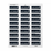 .75"x2.25" Rücksendeadresse Label Navy Sommerkleid (Vorne)