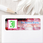 .75"x2.25" Rücksendeadresse Label Neon Grunge Scra (Insitu)