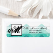 .75"x2.25" Rücksendeadresse Label Ombre Aquamarin  (Insitu)