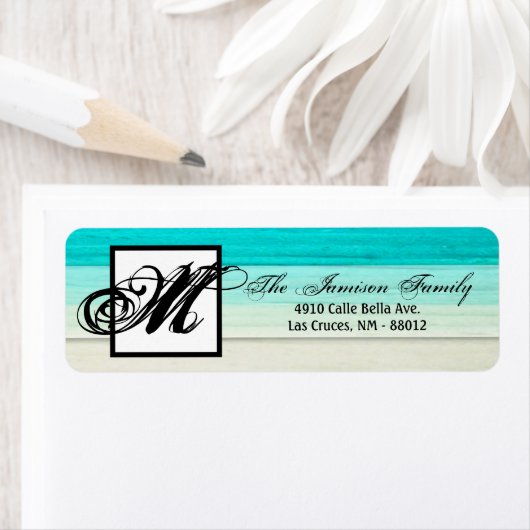 .75"x2.25" Rücksendeadresse Label Ombre Blue Frost (Insitu)