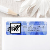 .75"x2.25" Rücksendeadresse Label Ombre Blue Zickz (Insitu)