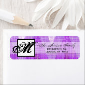 .75"x2.25" Rücksendeadresse Label Ombre Purp Zickz (Insitu)