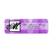 .75"x2.25" Rücksendeadresse Label Ombre Purp Zickz (Vorne)
