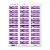 .75"x2.25" Rücksendeadresse Label Ombre Purp Zickz (Vorne)