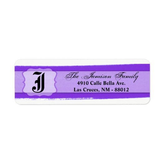.75"x2.25" Rücksendeadresse Label Ombre Stripe Pur (Vorne)