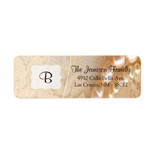 .75"x2.25" Rücksendeadresse Label Perl & Lace (Vorne)