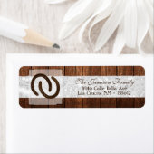 .75"x2.25" Rücksendeadresse Label Pferdeschuhe Hol (Insitu)