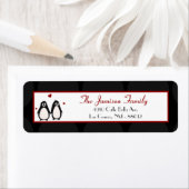 .75"x2.25" Rücksendeadresse Label Pinguin Liebe Co (Insitu)