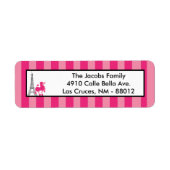 .75"x2.25" Rücksendeadresse Label Pink Poodle Pari (Vorne)