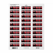 .75"x2.25" Rücksendeadresse Label Red Buffalo Kari (Vorne)