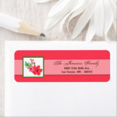 .75"x2.25" Rücksendeadresse Label Spring Hibisken (Insitu)
