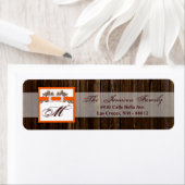 .75"x2.25" Rücksendeadresse Label Stall Holz Diamo (Insitu)