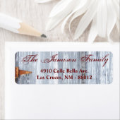 .75"x2.25" Rücksendeadresse Label White Wash Wood  (Insitu)