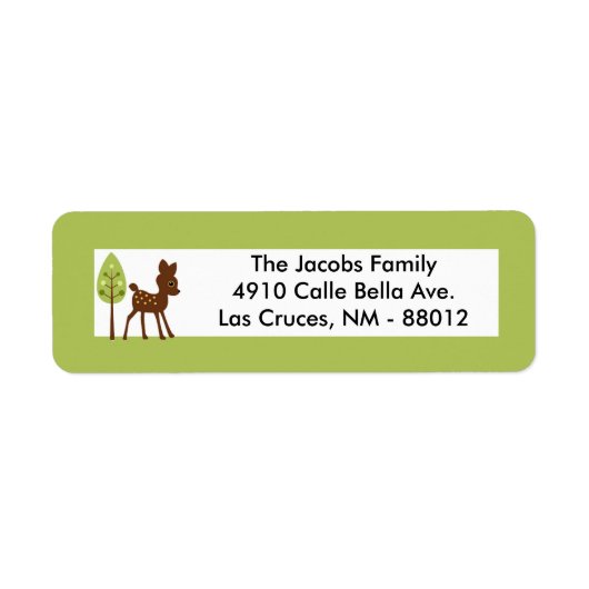 .75"x2.25" Rücksendeadresse Label Woodland Friends (Vorne)