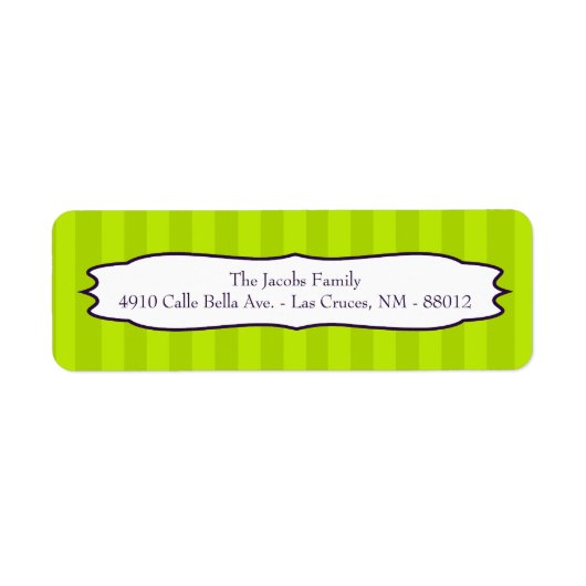 .75"x2.25" Rücksendeadresse Lila Lindergrün (Vorne)