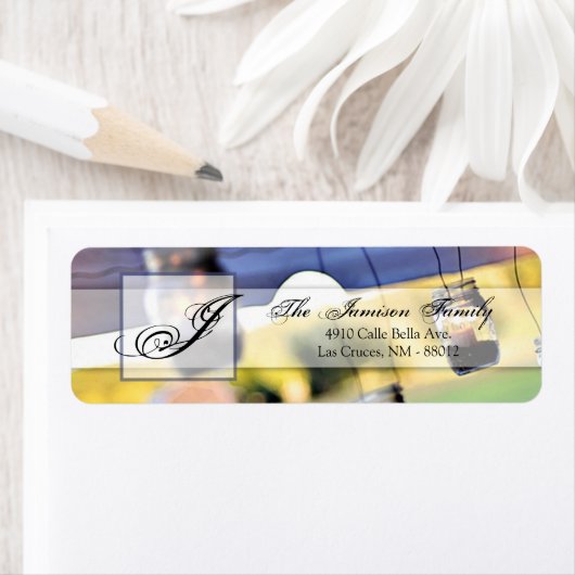 .75"x2,25" Rücksendeadresse Mason Jar Kerzenhalter (Insitu)