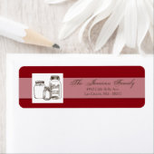 .75"x2,25" Rücksendeadresse Mason Jar Land Rustika (Insitu)