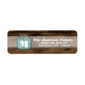 .75"x2,25" Rücksendeadresse Mason Jar Wood Country (Vorne)