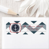 .75"x2,25" Rücksendeadresse Nautischer Ankerkompas (Insitu)