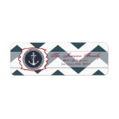 .75"x2,25" Rücksendeadresse Nautischer Ankerkompas (Vorne)