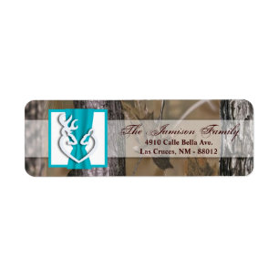 .75"x2.25" Rücksendeetikett Jagdhirsch Ricke