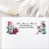 .75"x2.25" Tropische Blume für das Rückgabeadresse (Insitu)