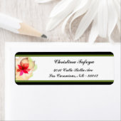 .75" x 2,25" Rücksendeadresse Farbige Lotus-Blume (Insitu)