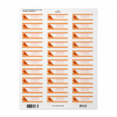 .75" x 2,25" Rücksendeadresse Orange Tiger Lilly w (Vorne)