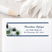 .75" x 2,25" Rücksendeadresse Peacock Feathers Blu (Insitu)