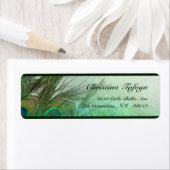 .75" x 2,25" Rücksendeadresse Peacock Green Feathe (Insitu)