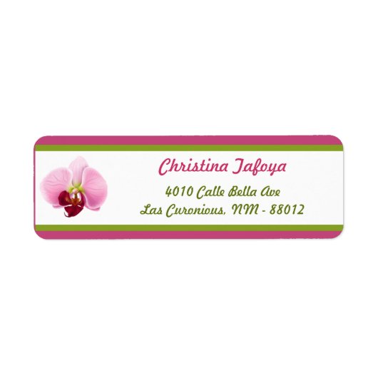 .75" x 2,25" Rücksendeadresse rosa orchid langer S (Vorne)