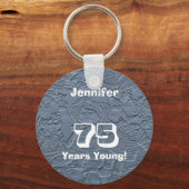 75 Years Young Light Blue Rag Dolls Key chain Schlüsselanhänger (Vorderseite)