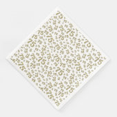 75th Age Random Number Pattern Gold/White Serviette (Ecke)