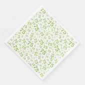 75th Age Random Number Pattern Green/White Serviette (Ecke)