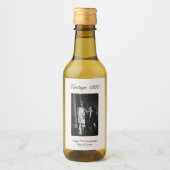 75th Anniversary Party Favor Custom Wedding Photo Weinetikett (Vorderseite)