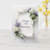 75th Anniversary Scroll Lilacs and Hydrangeas  Karte (Gelbe Blume)