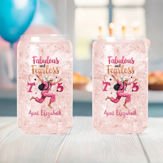 75th Birthday Fabulous Auntie  Dosenglas (Insitu (Baby Party))