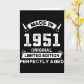 75th Birthday Gift For Legends Made In 1951 75 Yea Karte (Gelbe Blume)