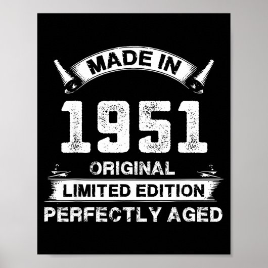 75th Birthday Gift For Legends Made In 1951 75 Yea Poster (Vorne)