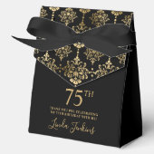 75th Birthday Gold Elegant Thank You  Geschenkschachtel (Vorderseite)