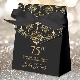 75th Birthday Gold Elegant Thank You  Geschenkschachtel