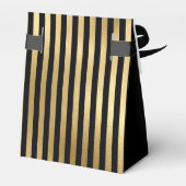 75th Birthday Gold Striped Thank You Geschenkschachtel (Rückseite)