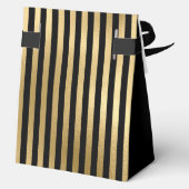 75th Birthday Gold Striped Thank You  Geschenkschachtel (Rückseite)